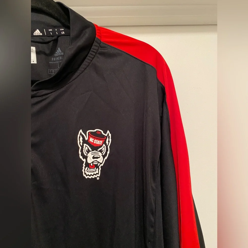 NC State North Carolina State University Wolfpack Quarter Zip Adidas Primeblue L